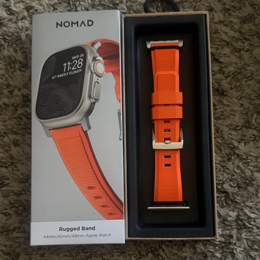 Nomad ultra Orange Rugged Band for Smartwatch